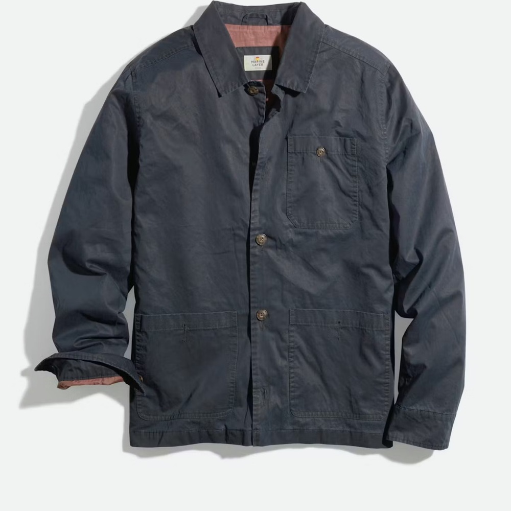 Marine Layer - Everett Dry Wax Chore Coat Men's Navy Jacket - XL